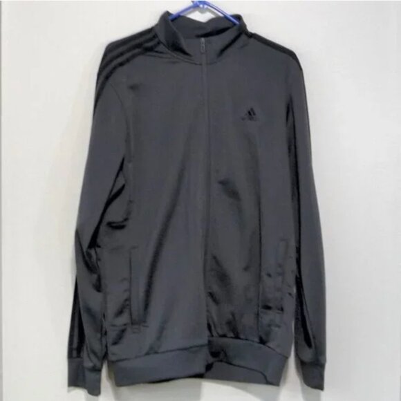 ADIDAS TRACK JACKET SIZE LARGE GRAY - Picture 2 of 8